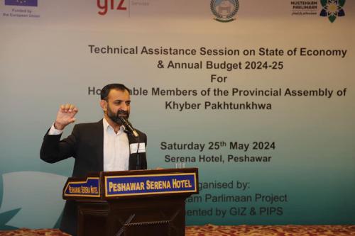 PIPS and MUP Hold Session on State of Economy for Hon'able Members of Provincial Assembly of Khyber Pakhtunkhwa on May 25, 2024